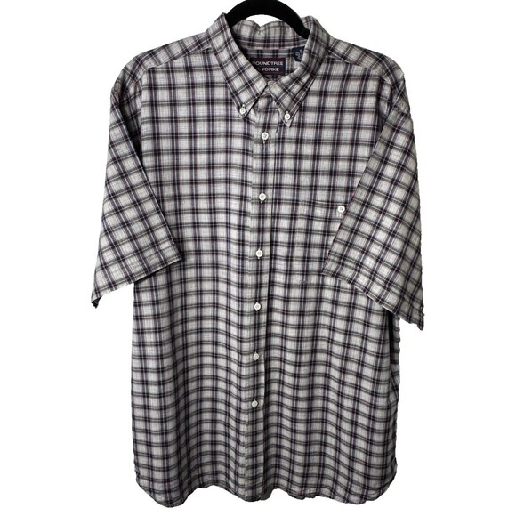 Roundtree & Yorke Shirt Men’s Size XL Plaid Multicolor Button Down Cotton Casual - Picture 1 of 11